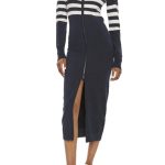 TJW STRIPE MIDI SWEATER DRESS