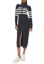 TJW STRIPE MIDI SWEATER DRESS
