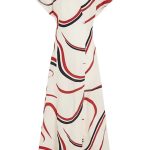RIBBON FF SS MIDI DRESS