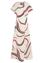 RIBBON FF SS MIDI DRESS