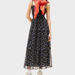 TJW AOP CHIFFON MAXI DRESS EXT