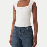 TJW SLIM SH SQUARE NCK SMOCK TOP