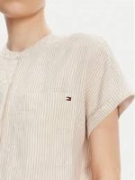 ESS LINEN COLLARLESS S/S BLOUSE - Image 2
