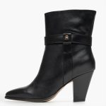 TH T-STRAP LEATHER POINTY BOOTIE