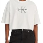 SS BOXY CROP MONOLOGO TEE