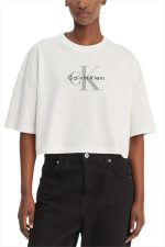 SS BOXY CROP MONOLOGO TEE